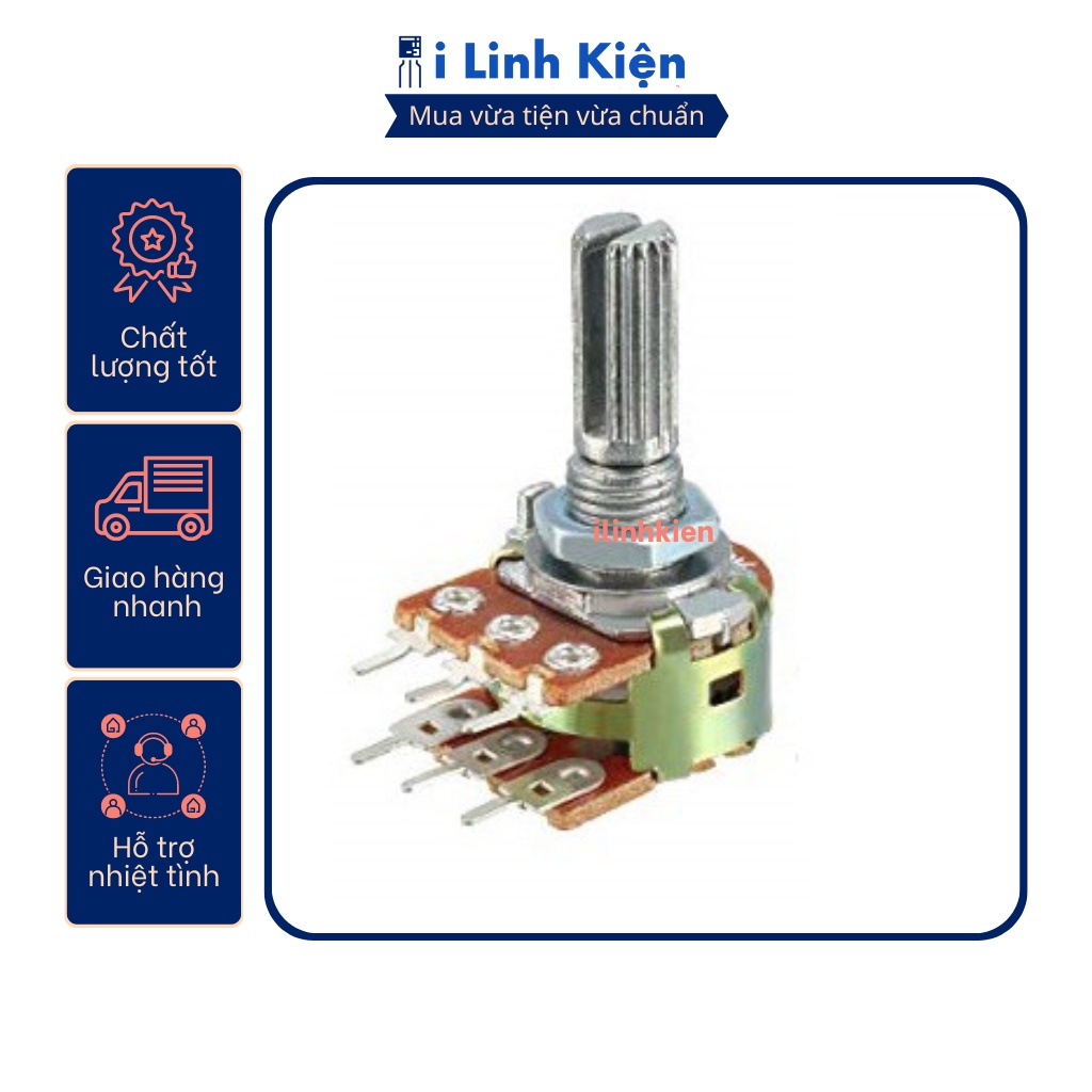 Chiết áp đôi 5K WH148-B5K 15mm
