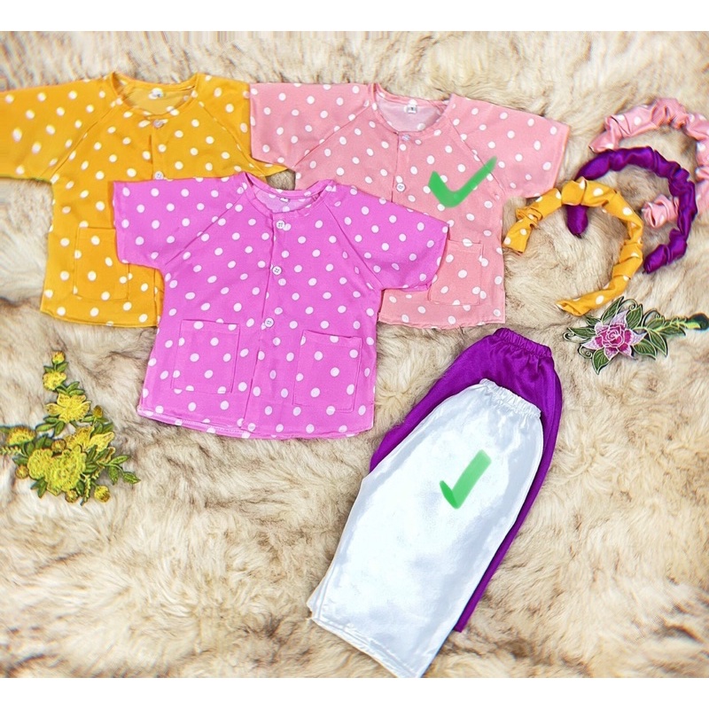 Silk Baby Romper, Baby Girl Polka Dot Romper in 3 Colors