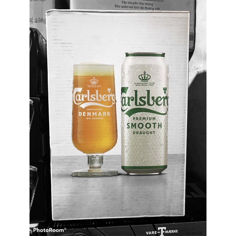 Carlsberg premium smooth Draught beer - 1 box of 12 cans 500ml