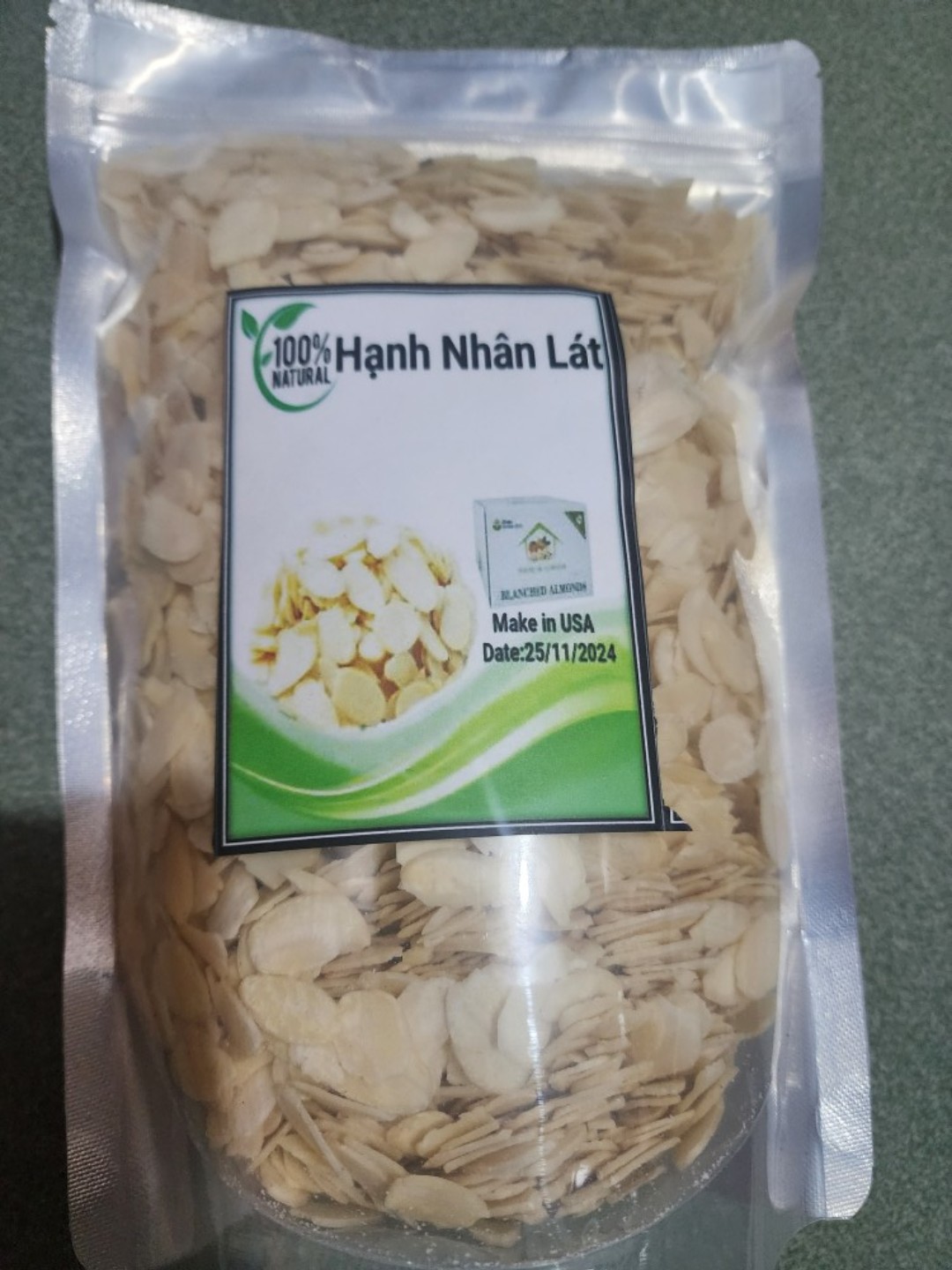 Hạnh Nhân Mỹ 500g date bao mới