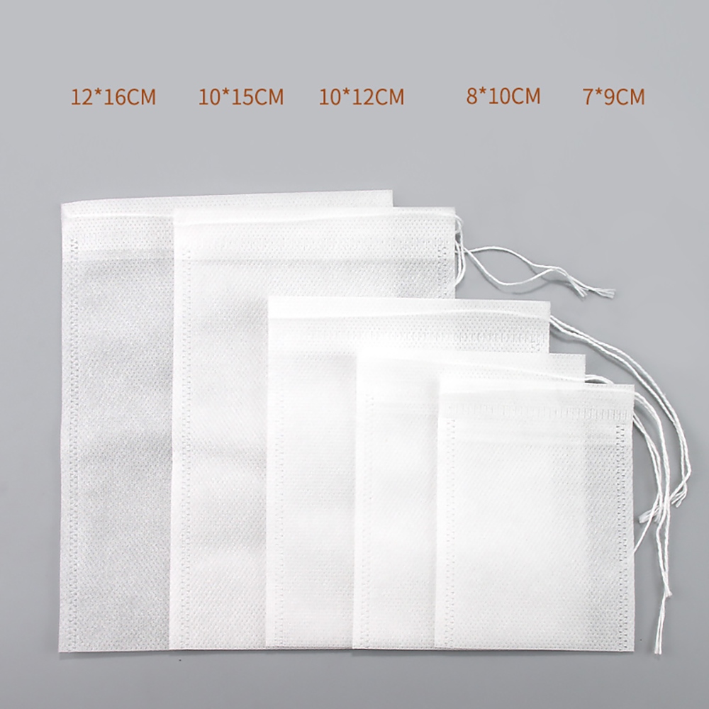 Jusdone 10pcs tea bags non-woven pouch tea filter bags spice tools medcine bag