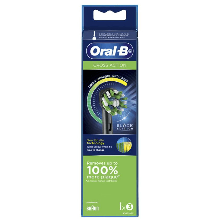 Bộ 3/5 đầu bàn chải điện thay thế oral-b brush cross action nội địa Úc giúp sạch sâu mảng bám kẽ răng quatangme-com-vn