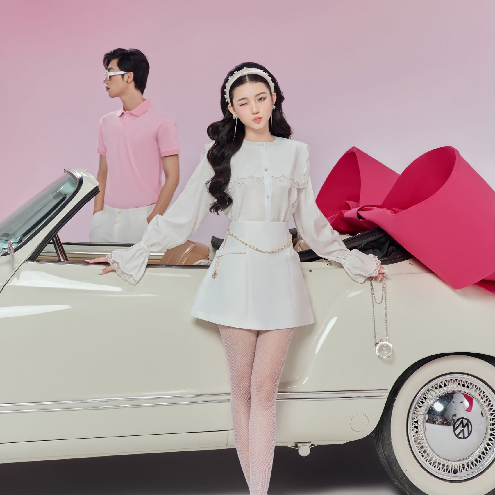 Carli Shirt - Áo sơ mi lụa phối ren