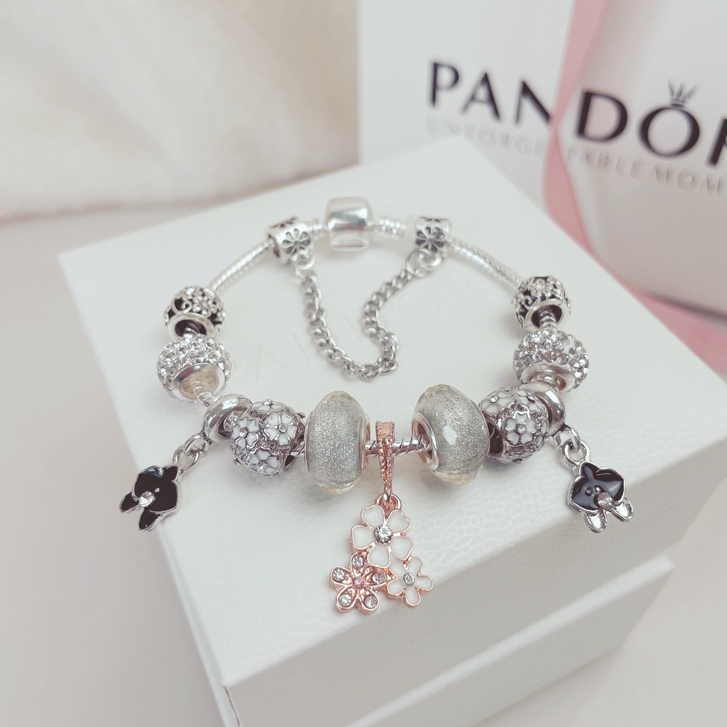 Vòng charm Pandora Cherry Blossoms Pendant Charm Bracelets