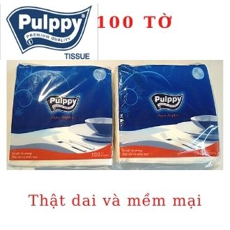 [HCM]2 Khăn giấy vuông Pulppy 100 tờ (2 bịch )