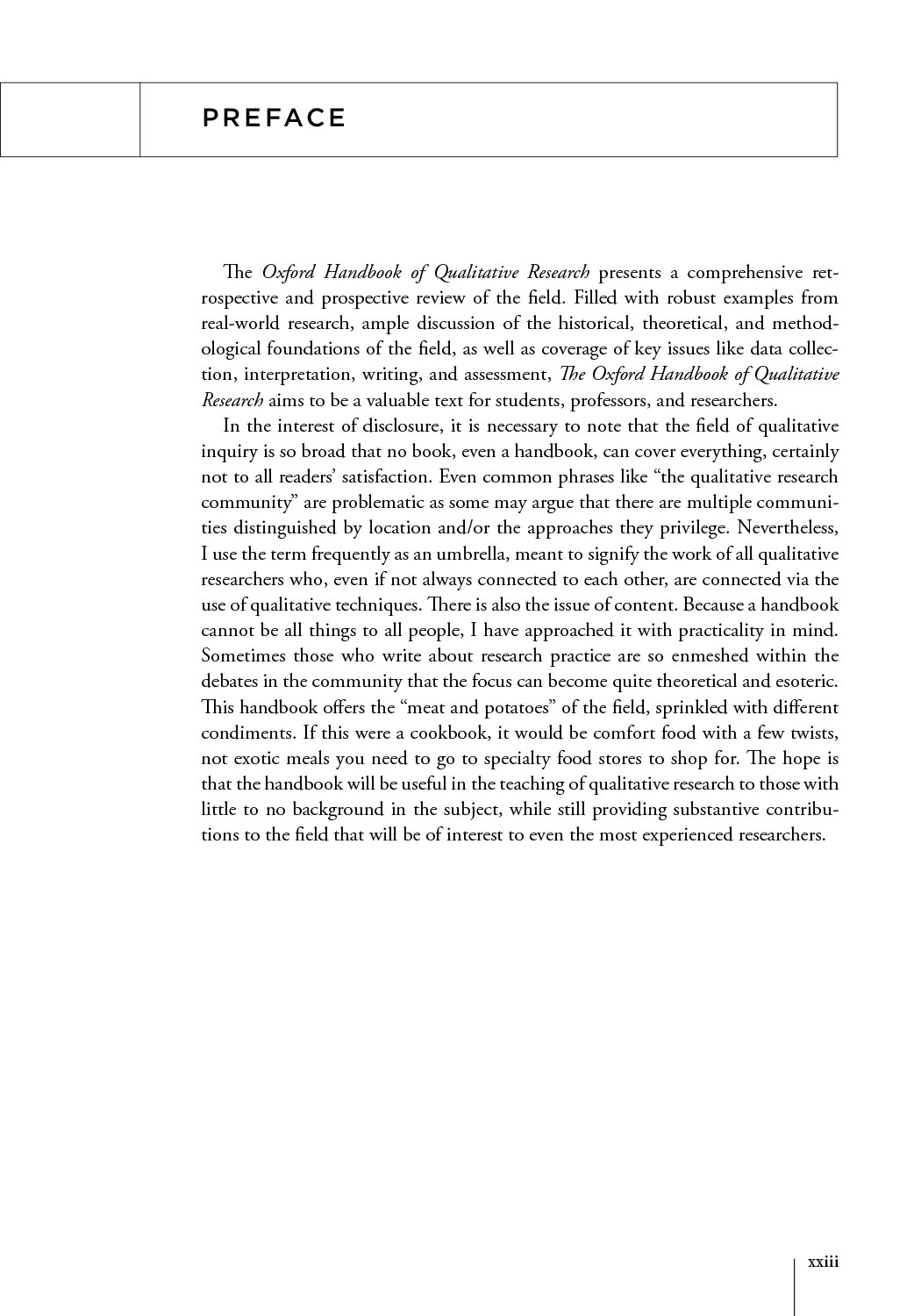 The Oxford Handbook of Qualitative Research