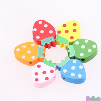 Bịch hạt gỗ quả dâu làm đồ handmade trang trí nhiều màu