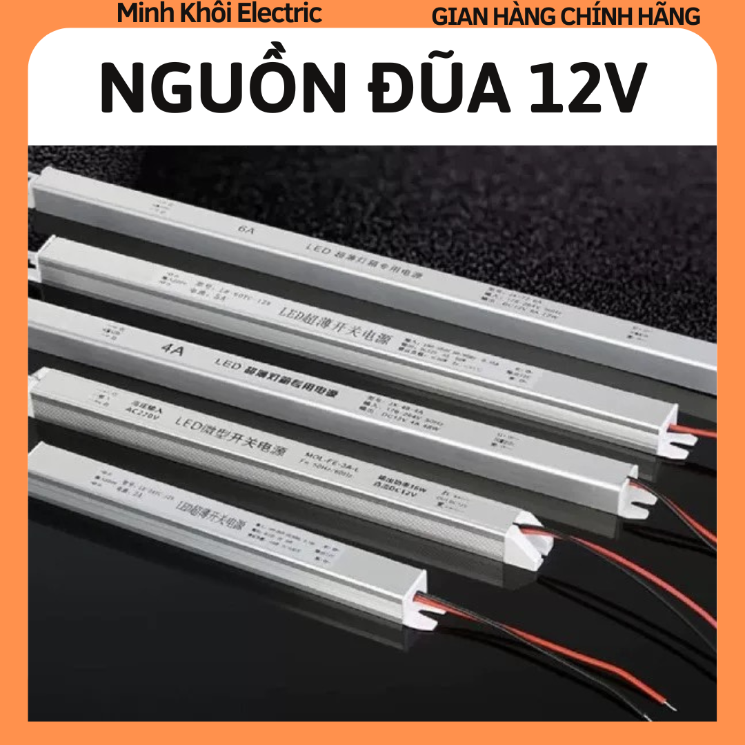 Nguồn led đũa, nguồn đũa led 12v 2a, 3a,5a,12a hàng chất lượng, nguồn đèn led đũa