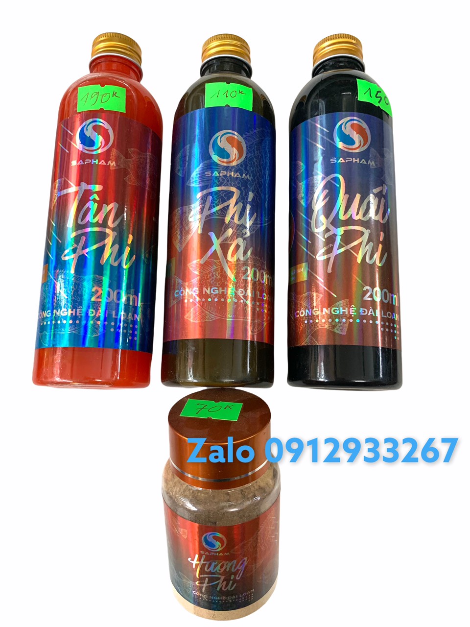 Set of 4 Sapham Essential Oils with Tilapia Scent