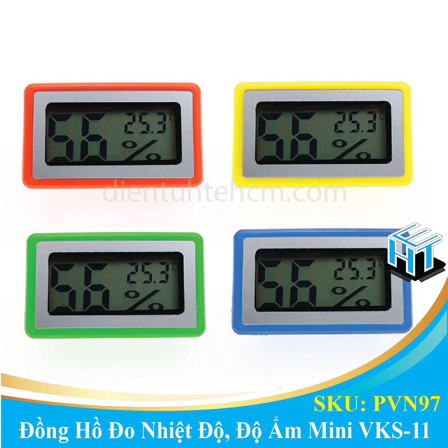 Đồng Hồ Đo Nhiệt Độ, Độ Ẩm Mini VKS-11