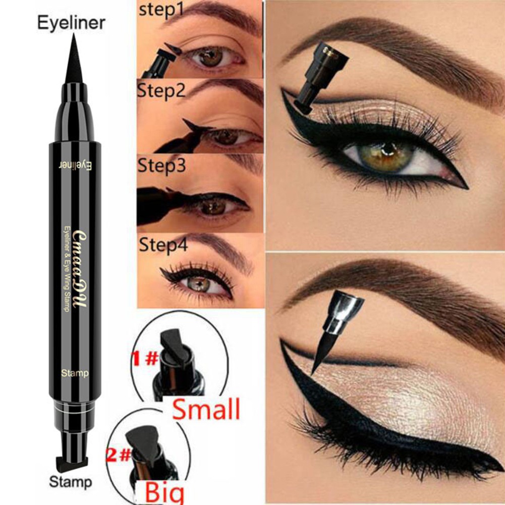 Bút kẻ mắt 2 đầu eyeliner vẽ mắt dễ dàng lâu trôi nhanh khô cực đẹp (size thin đầu nhỏ chuẩn)