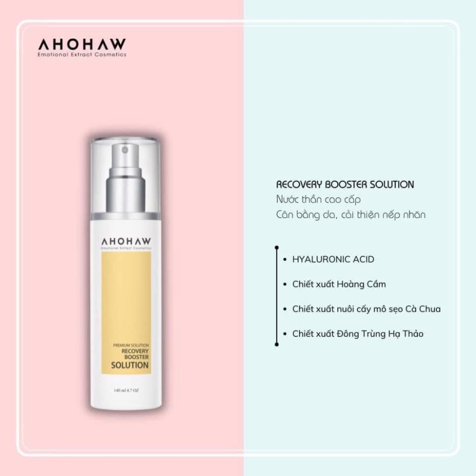 Nước thần cân bằng da, cải thiện nếp nhăn cao cấp recovery booster solution ahohaw