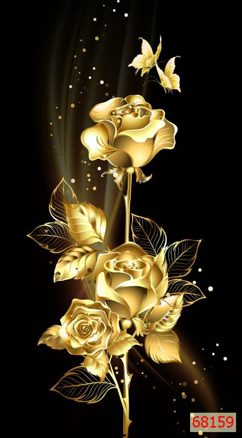 Tranh dán tường 3D vải lụa KT 80x120cm