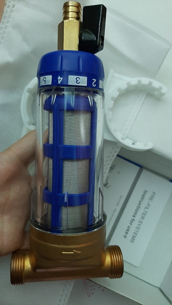 BỘ LỌC THÔLỌC ĐẦU NGUỒN LÕI SỢI INOX  PHI 21,PHI 27,PHI 34.
