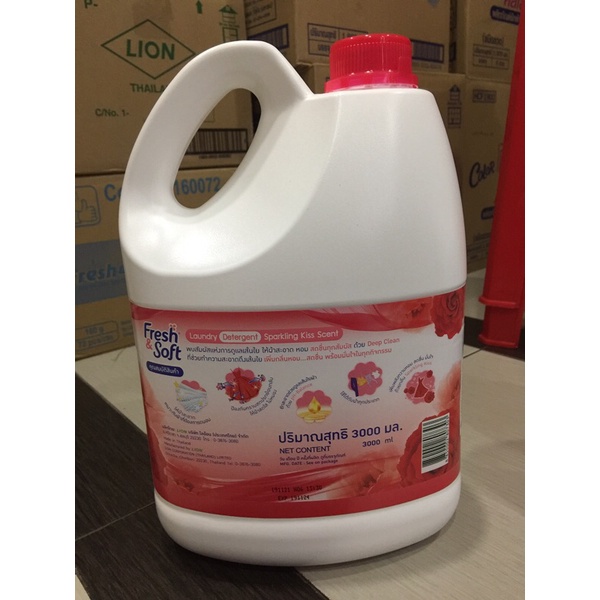 Nước Giặt Xả 2in1 Thái Lan Fresh & Soft 3000ml (thơm sạch an toàn)