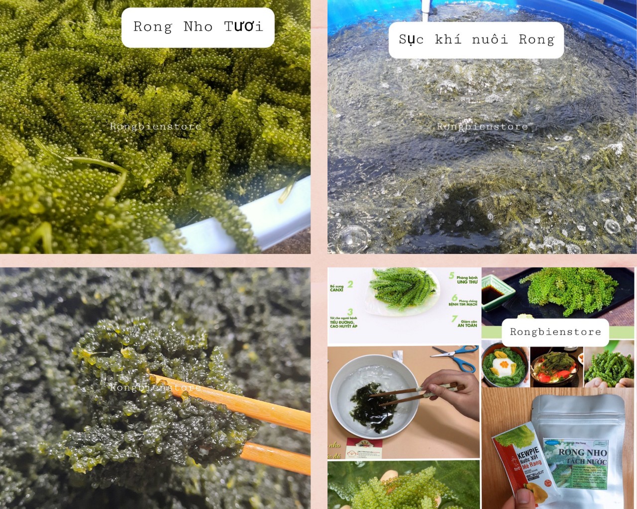 Rong Nho Tách Nước gói 200gr [tặng 2 gói Xốt Mè Rang]