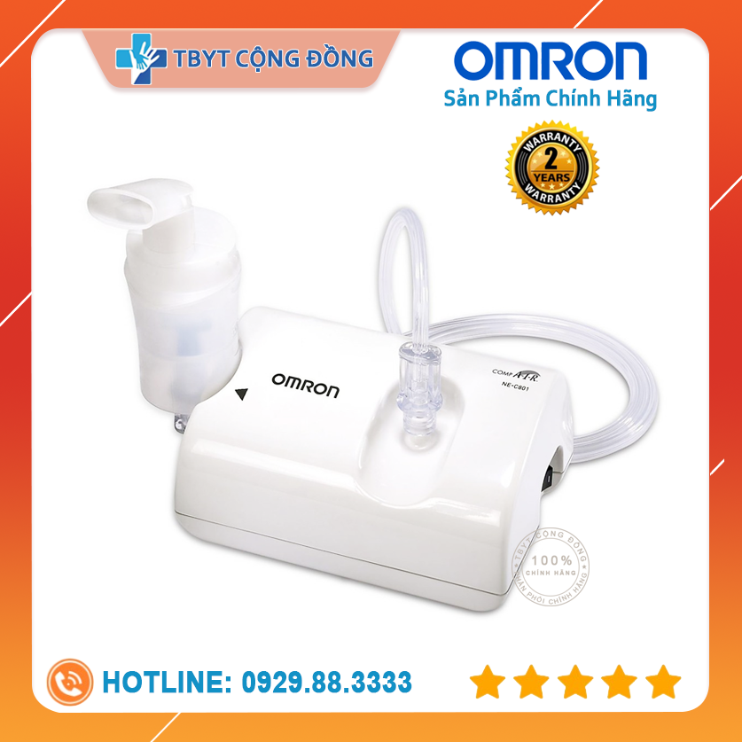 Máy Xông Mũi Họng Omron Ne C801 (Trắng)