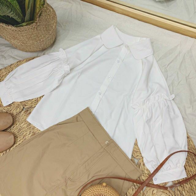 [HCM]Áo sơ mi tay phồng siêu hot