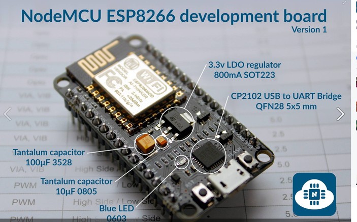 Kit RF Thu Phát Wifi ESP8266 NodeMCU Lua – ESP8266 ESP-12E ( IC nạp CP2102)