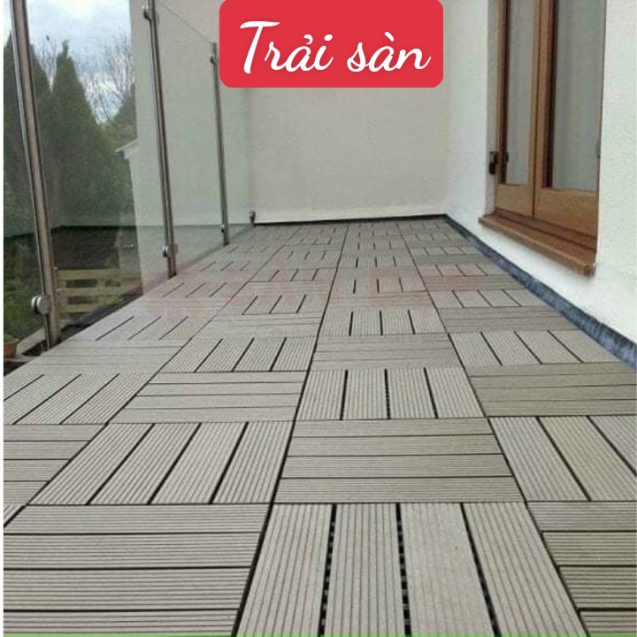 Tấm lót sàn PP.30x30x2cm, Vỉ Nhựa Lót Sàn Ban Công, HVNXK, Vỉ gỗ nhựa Composite lót sàn ngoài trời