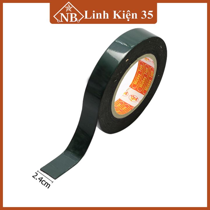 Băng dính xốp 2 mặt chiều rộng 1.2cm/2cm/2.4cm/5cm