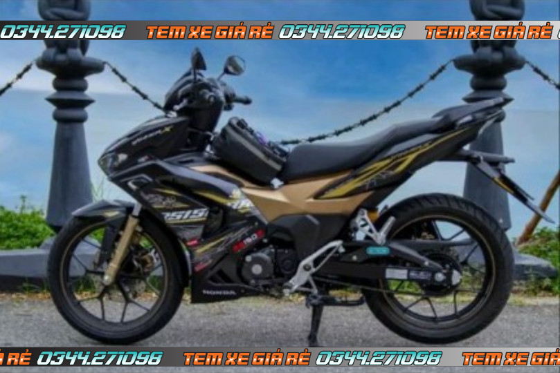 Tem rời winner x v3 mẫu rs150r màu đen đồng trắng xám