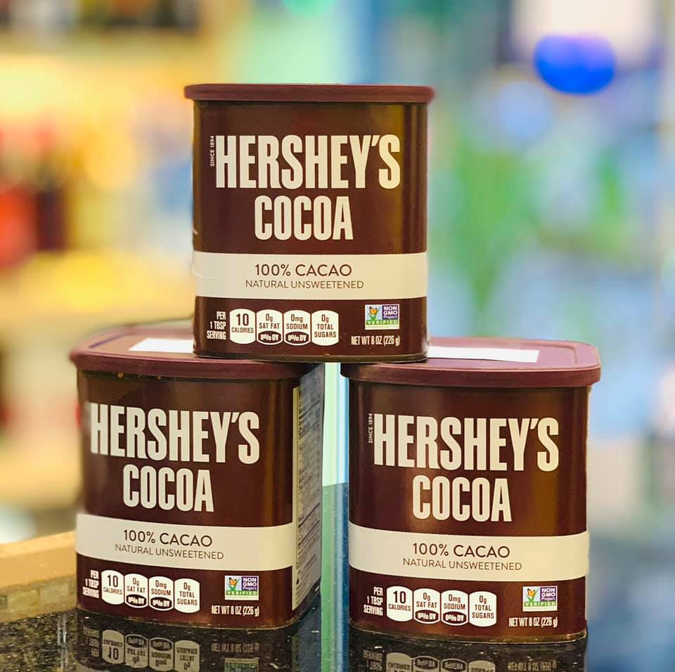 Bột cacao nguyên chất Hershey’s 226g của Mỹ