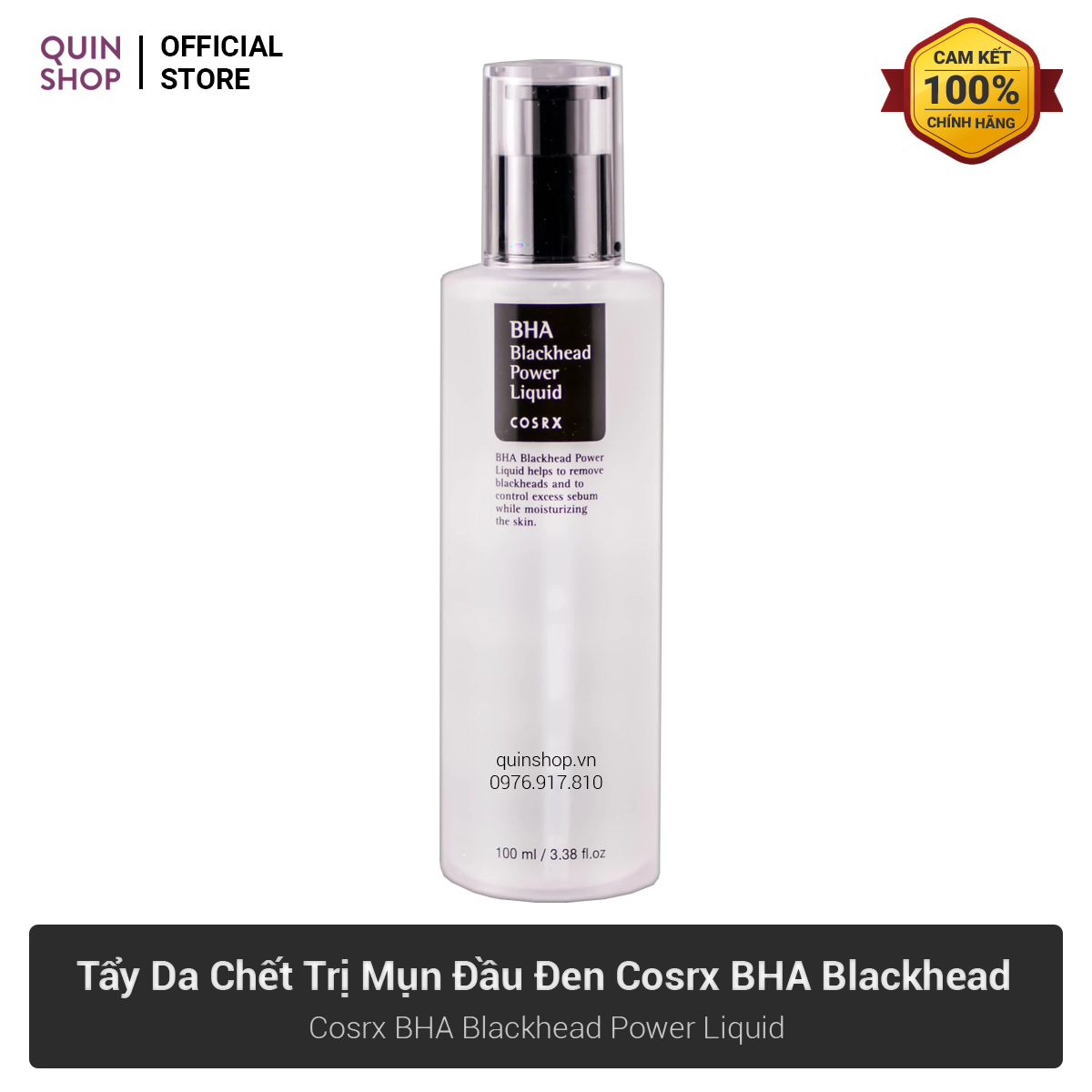 Tẩy Da Chết Giảm Mụn Đầu Đen Cosrx BHA Blackhead Power Liquid