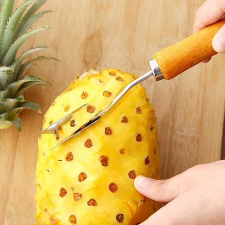 Dao gọt mắt dứa cán gỗ, dễ gọt và nhanh (ảnh thật)