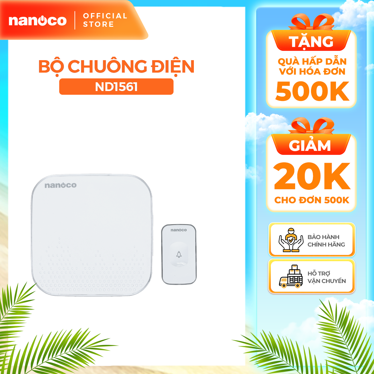 Chuông điện không dây Nanoco model ND1561/ ND1671