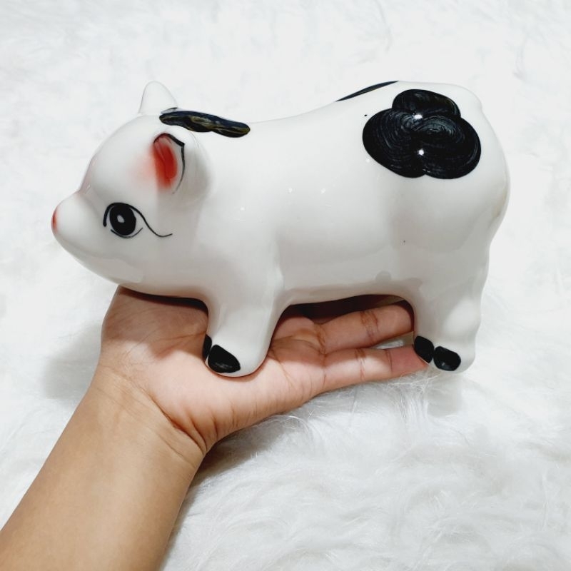 Lợn đất heo đốm gốm sứ tiết kiệm