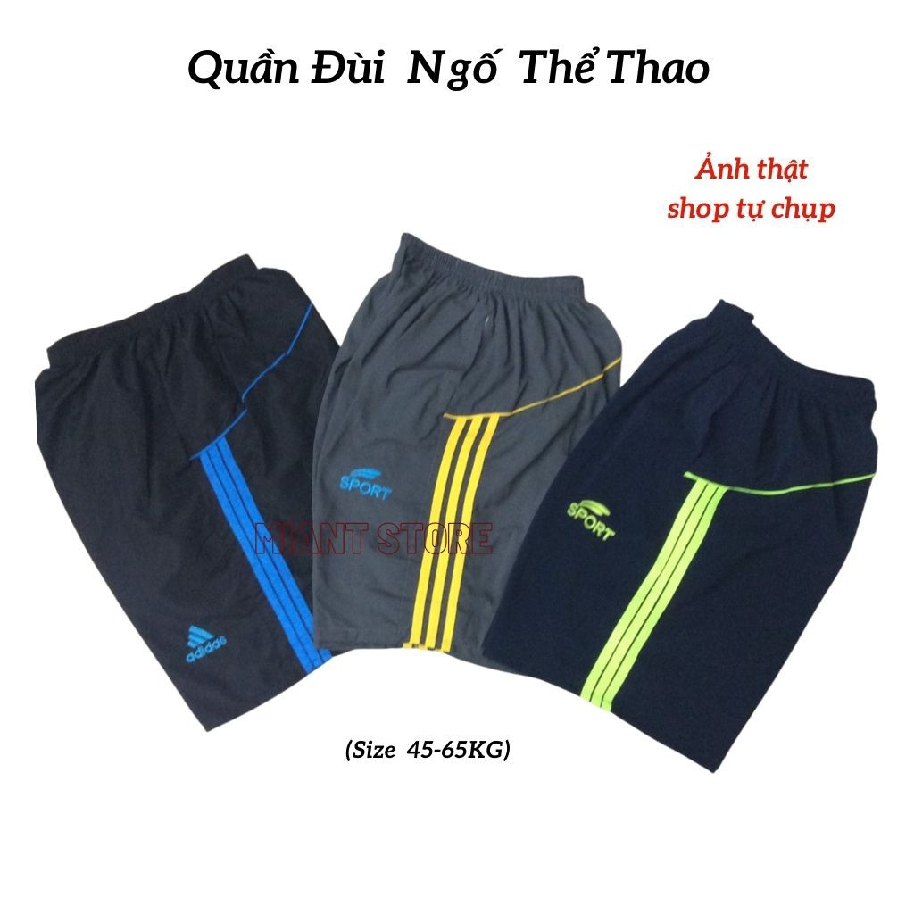 Quần đùi nam thể thao vải dù phối 3 sọc quần short nam,thể thao mặc nhà