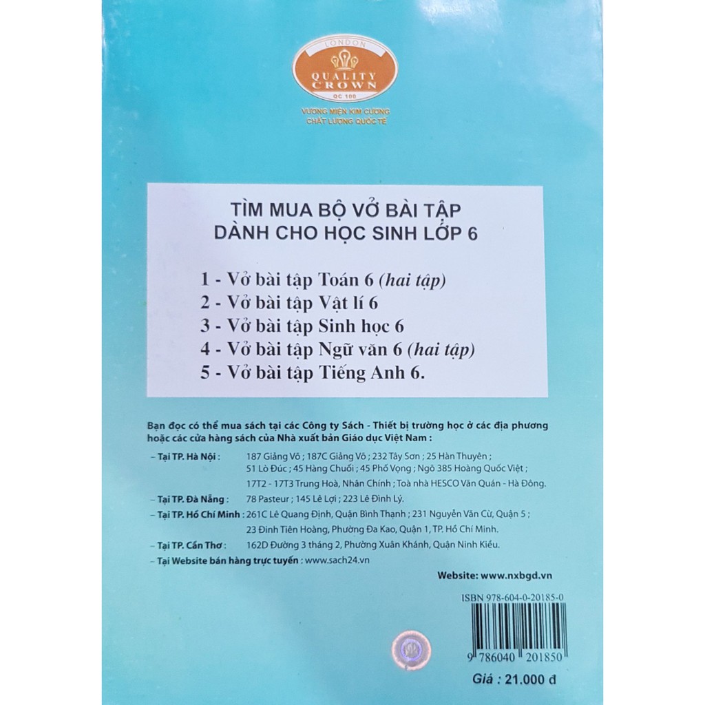 Sách - Vở Bài Tập Vật Lí 6
