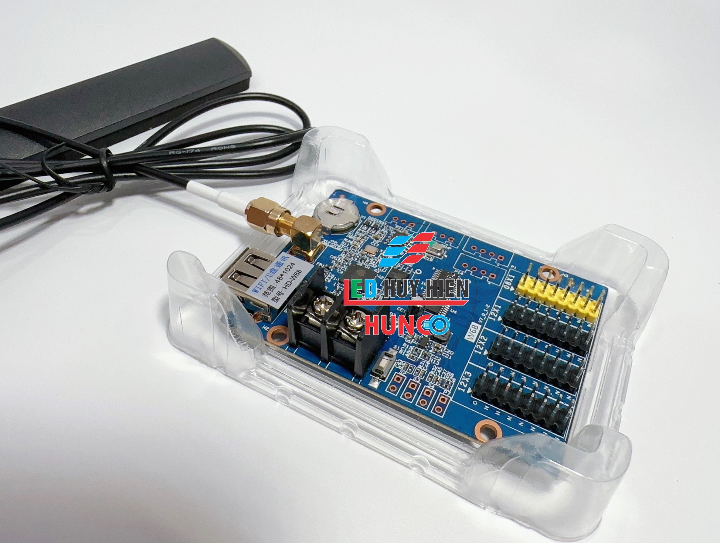 Card HD W6B (USB WIFI) hỗ trợ 3 tầng module Led 1 3 màu