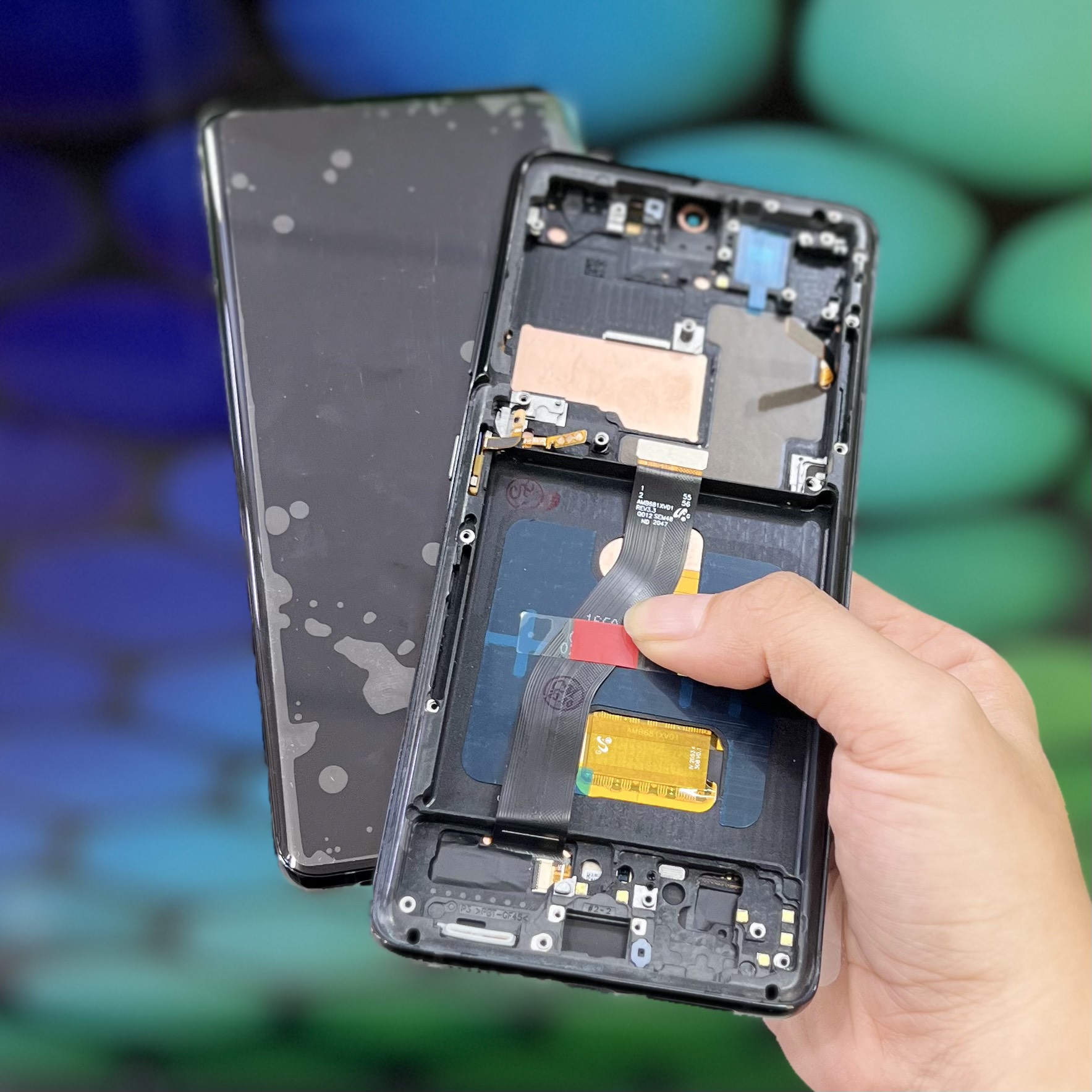 Samsung S21 ultra display (ultra-wide OLED display)