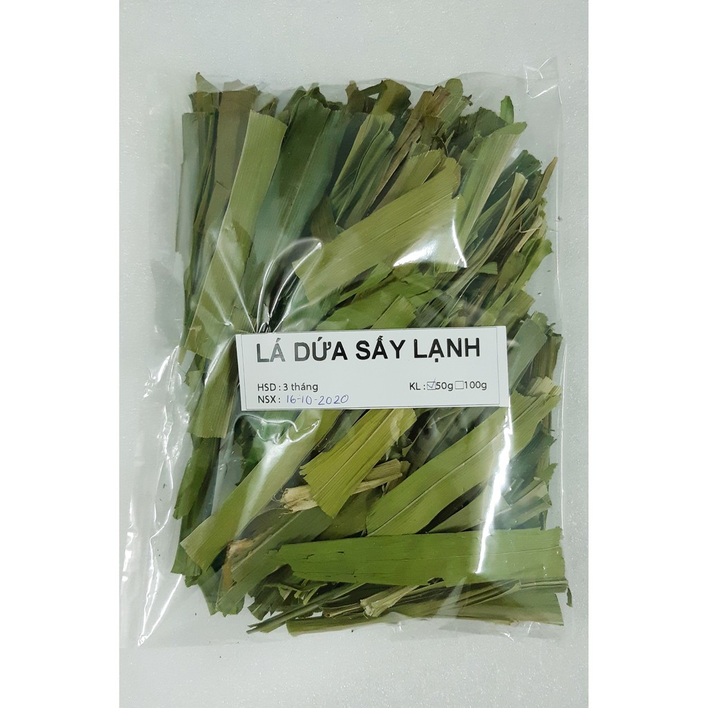 Lá dứa sấy khô - túi 100g