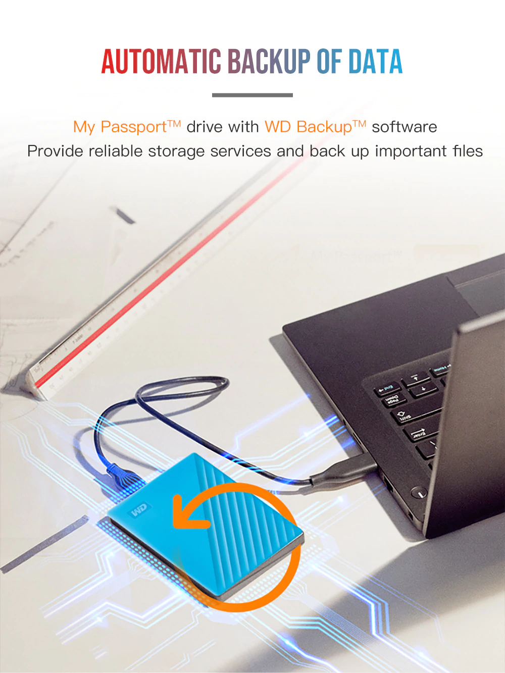 Ổ cứng di động gắn ngoài HDD 2TB Western Digital My Passport - new model (3 màu) Nhất Tín Computer