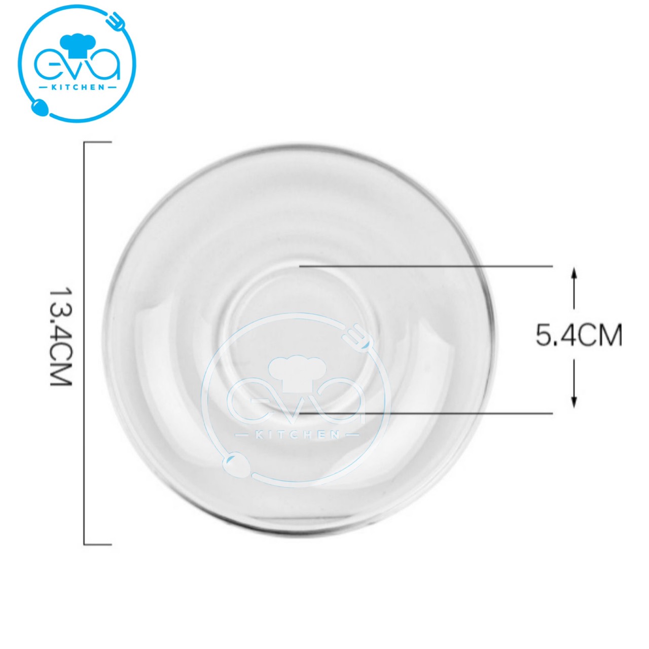 Đĩa Thủy Tinh Trong Suốt 13.4cm – Đa Năng Dùng Cho Ly, Trà, Tráng Miệng