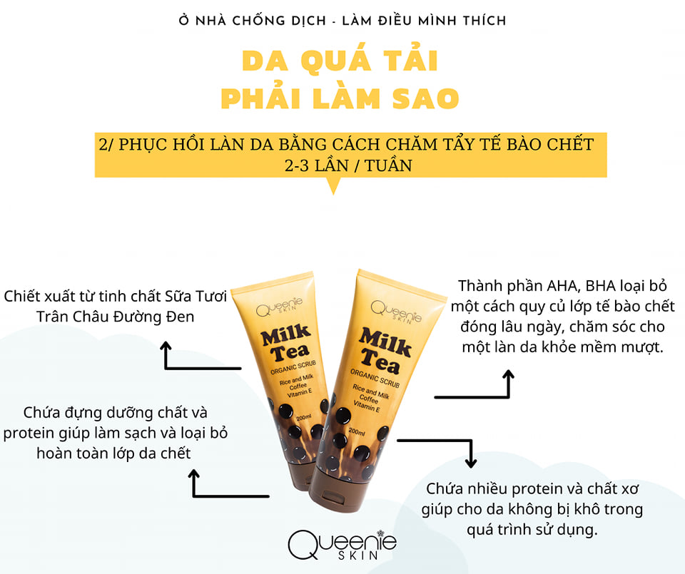 Tẩy tế bào chết Trân châu đường đen