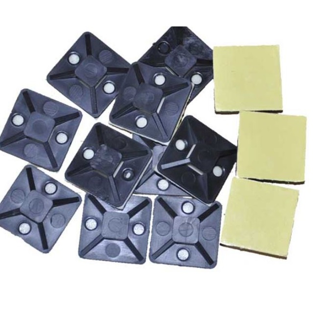Đế dán dây rút, dây thít màu đen, trắng- 20x20mm/ 25x25mm / 30x30mm / 40x40mm - 100 cái