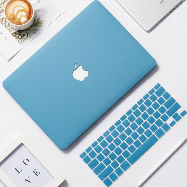 Combo Case ,Ốp + Phủ Phím Macbook Xanh Pastel ( Tặng Nút Chống Bụi )
