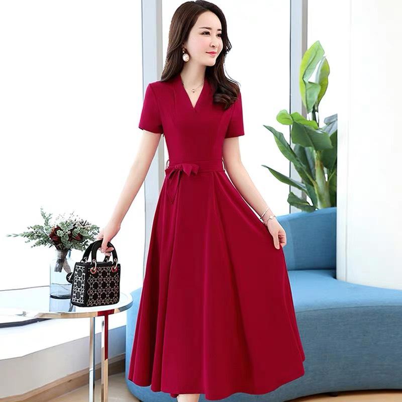 [HCM]ĐẦM XÒE TAY LỠ PHỐI DÂY THẮT EO SIÊU SANG