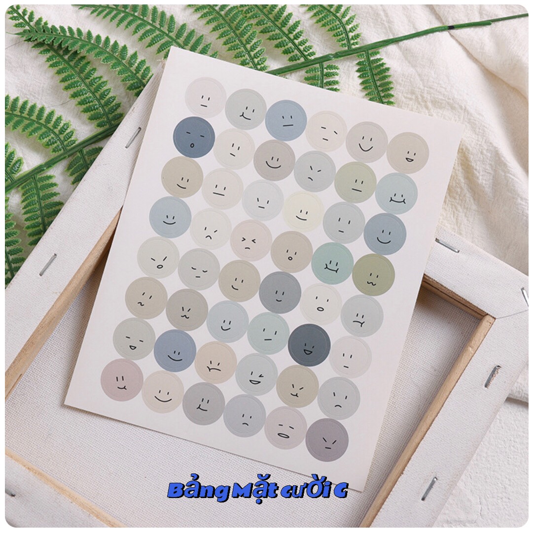 Sticker, Nhãn Dán Tròn Màu Pastel Trang Trí Toploader,Bullet Journal
