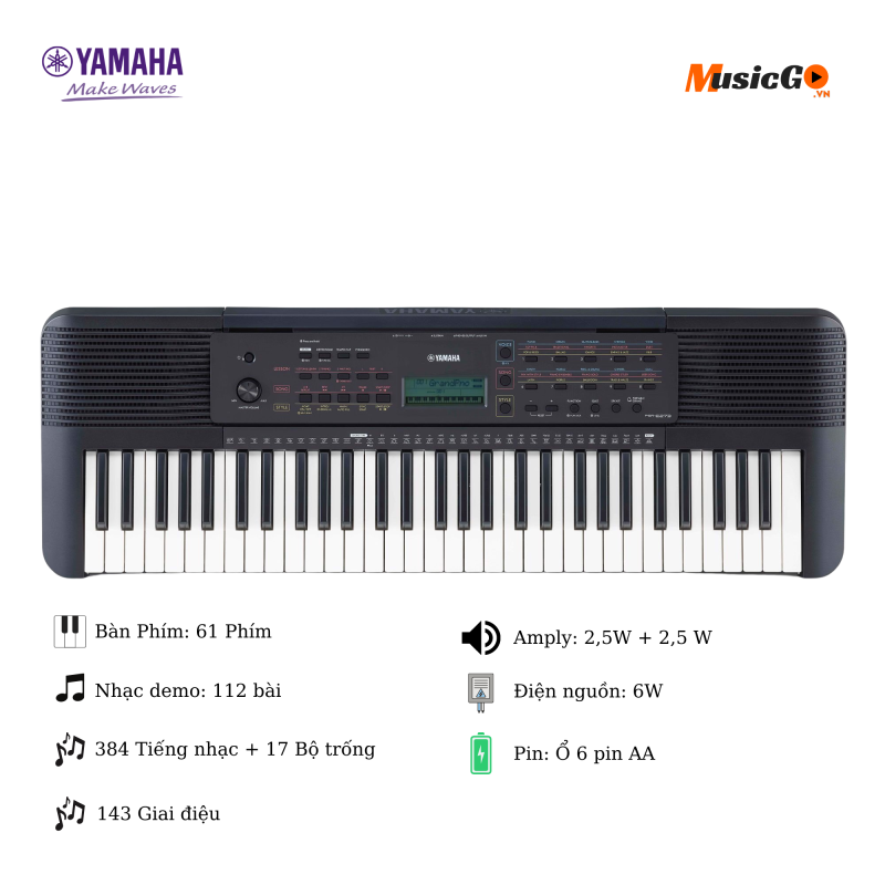 (Hàng Chính Hãng) Yamaha PSR-E273 Đàn Organ Dành Cho Trẻ Em