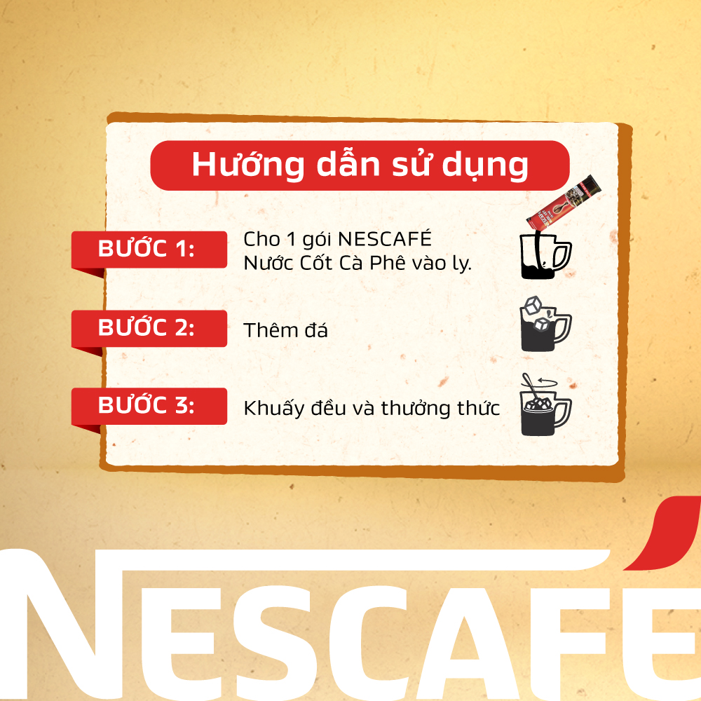 [ƯU ĐÃI THÁNG 6] NESCAFÉ Nước Cốt Cà Phê vị Café Đen Đá (Hộp 5 Gói)- FUJJI