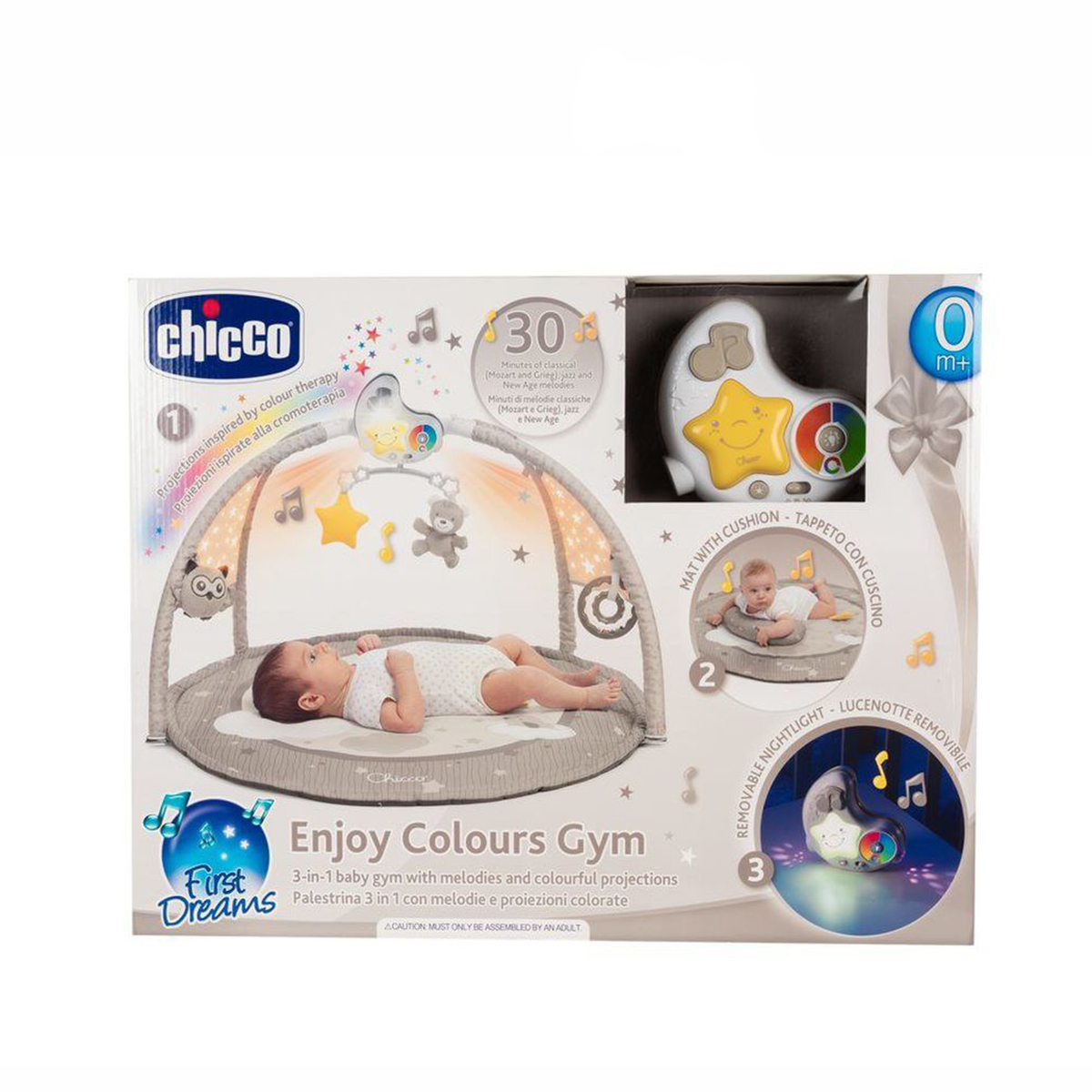 Thảm nằm kèm đồ chơi phát nhạc Chicco