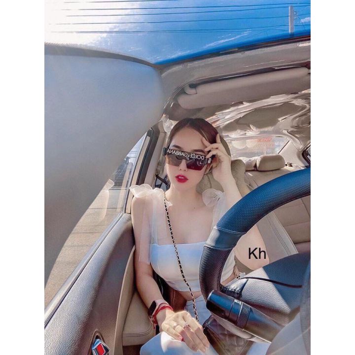 Áo hai dây thun gân sang chảnh
