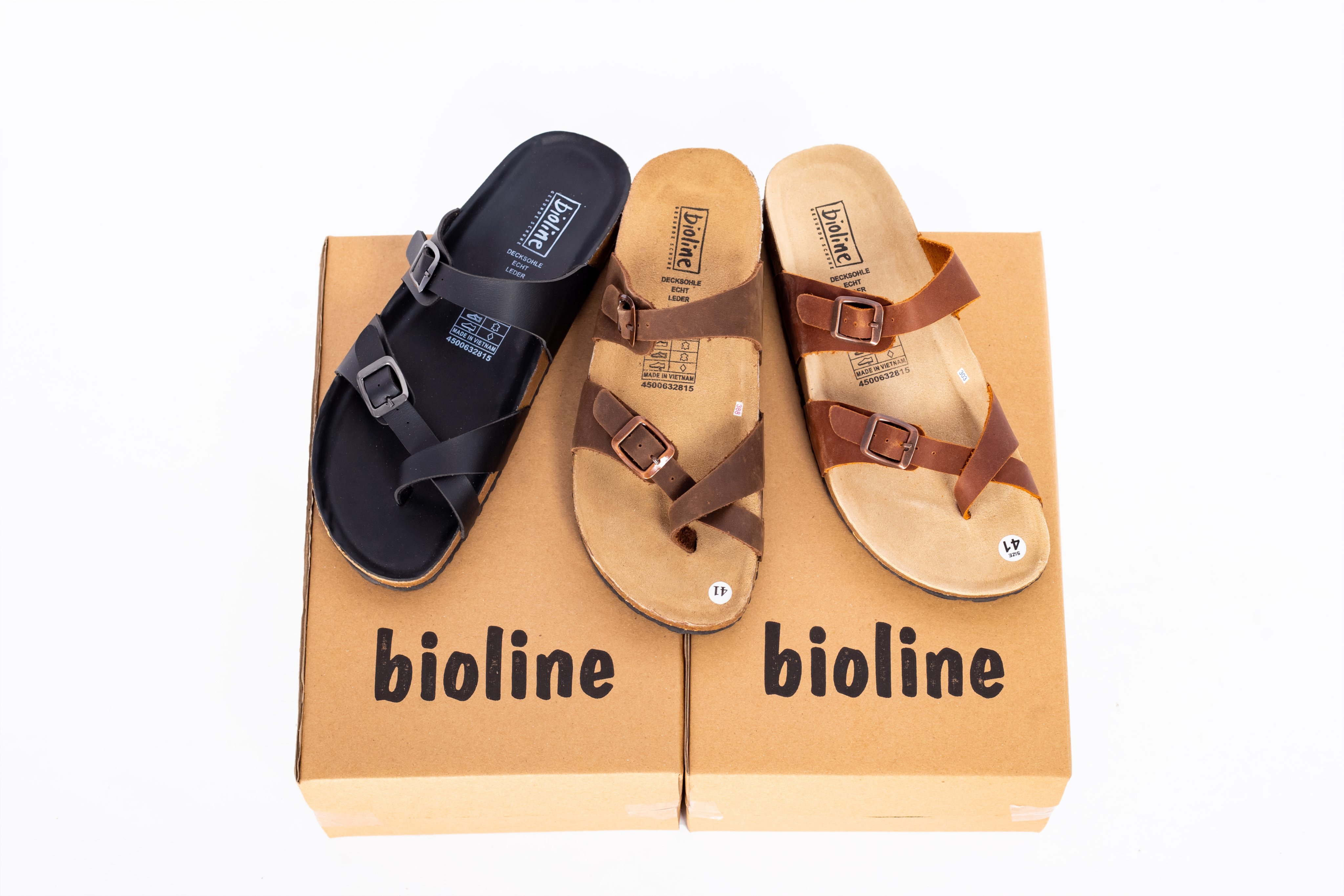 D06 Birken Bioline dép da bò thật 100%
