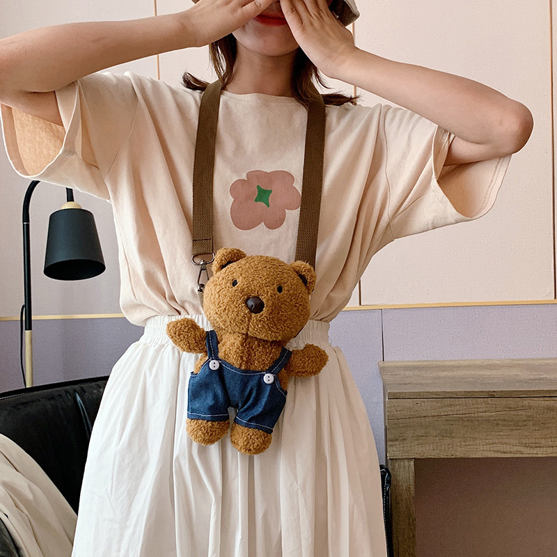 Túi đeo chéo gấu TEDDY, túi gấu bông siêu dễ thương