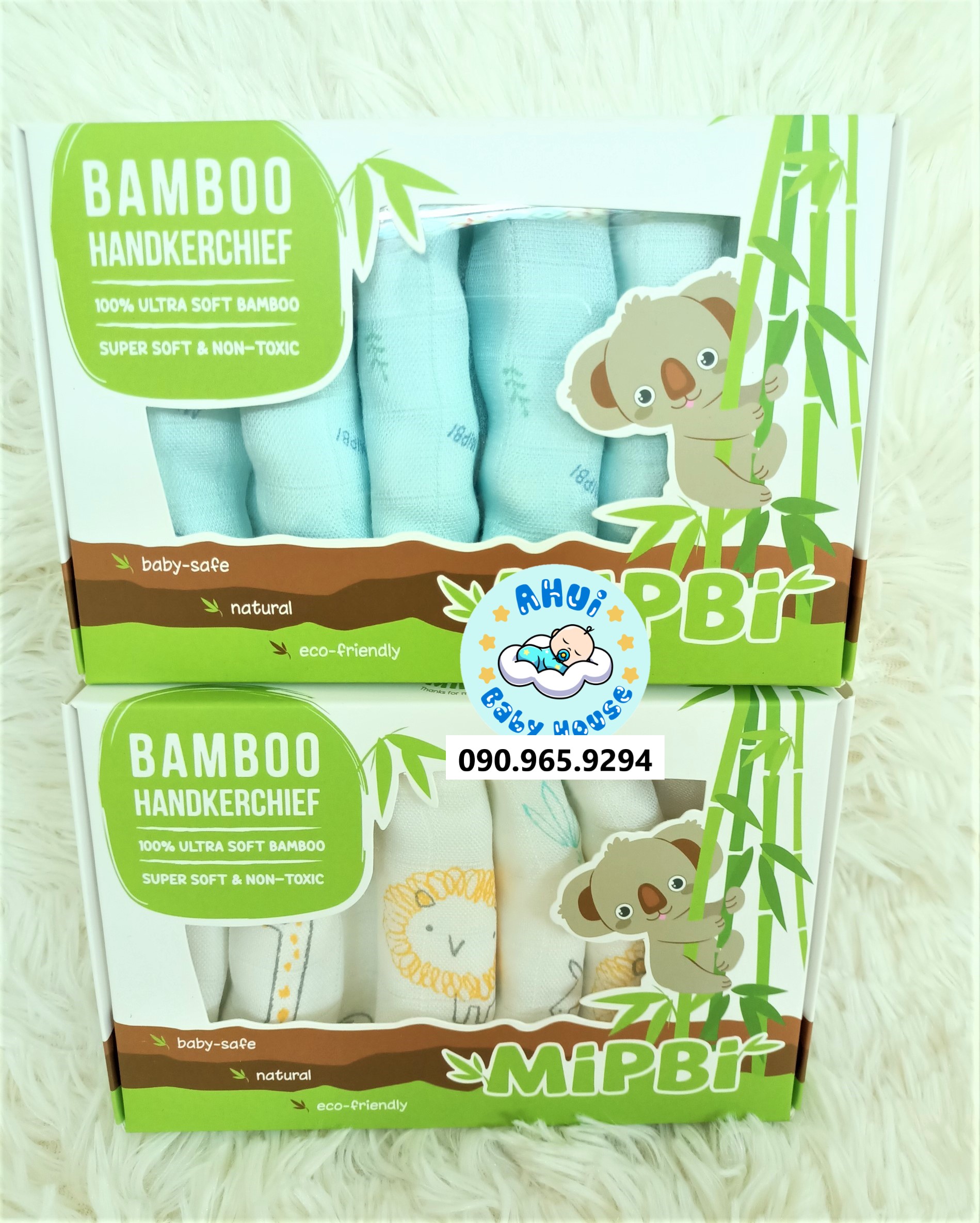 Khăn sữa Mipbi cao cấp 100% sợi tre